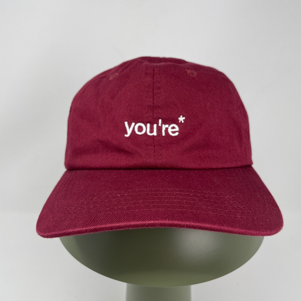 Dad Brand Apparel You're* Embroidered Maroon‎ Burgundy Adjustable Strapback Hat